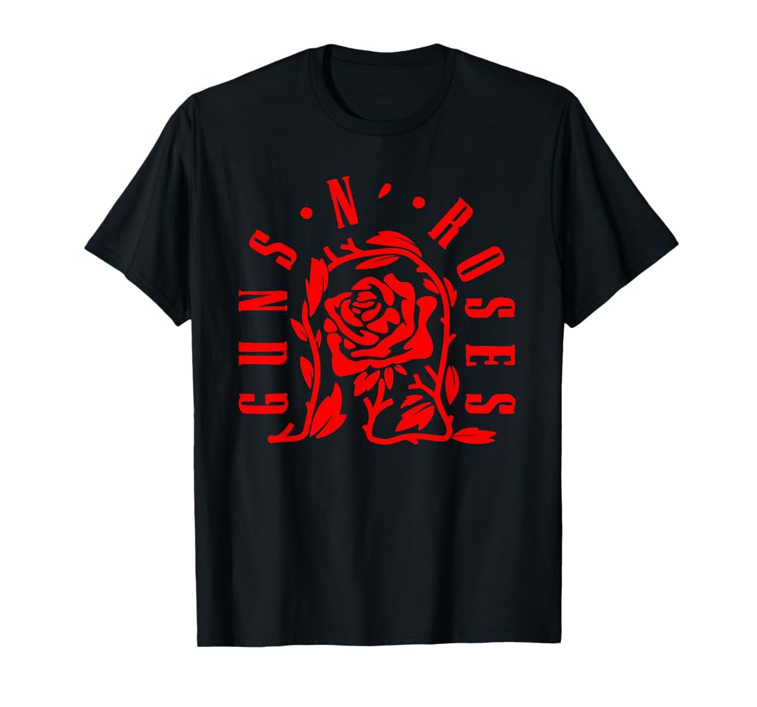 Amazon.com: 官方Guns N' Roses 玫瑰圖案T 恤, 黑色: 服裝，鞋子